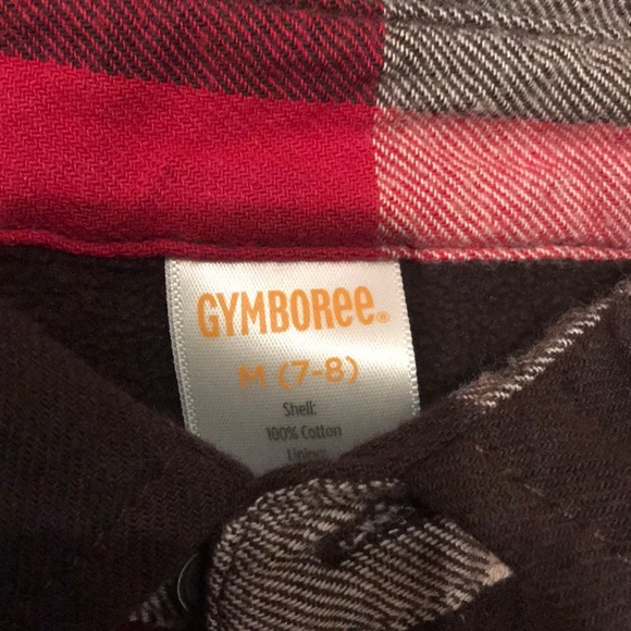 Gymboree flannel shirt fuzzy warm lining NWT M - Picture 3 of 8